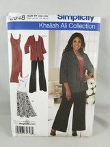 Simplicity Khaliah Ali Collection Sewing Pattern 2948 Dress Jacket Pants 18W-24W - £7.57 GBP