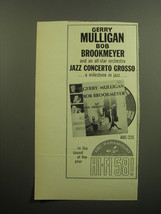 1958 ABC-Paramount Record Ad - Gerry Mulligan Bob Brookmeyer - £14.72 GBP