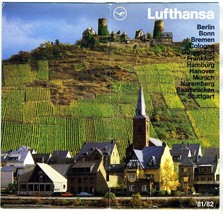 Lufthansa German Airline City Maps Booklet 1981-82 - $27.69