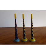 1950&#39;s KIRCHHOF Tin Litho NOISE MAKER HORNS Lot of 3 Clowns Ballerina Ne... - $28.04 CAD