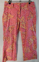 Lilly Pulitzer Capri Pants Womens Size 4 Multi Butterfly Print Pockets Pull On - £13.23 GBP