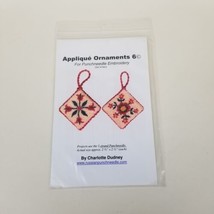 Charlotte Dudney Applique Ornaments 6 Punchneedle Embroidery Fabric Pattern - $11.88