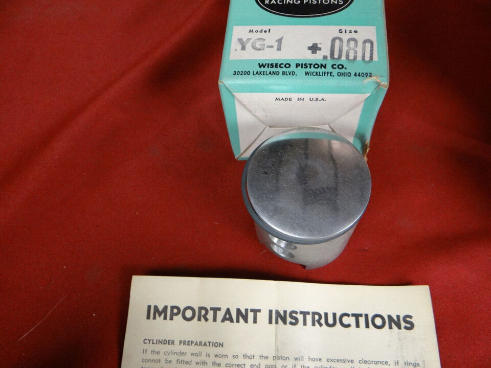 Wiseco / Yamaha YG1 Piston &amp; Ring Set, .080&quot; 4th OS - $114.95