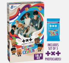 TXT K-POP Cinnamon Toast Crunch Cereal Collectible W/ Photo Cards Ready To Ship - £72.87 GBP