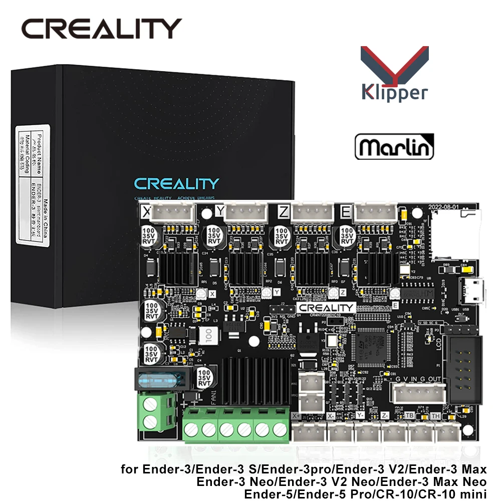 CREALITY New E3 Free-runs Silent Motherd Upgrade Kit 32bit ARM ex-M4 Support Mar - £156.77 GBP