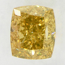 Cushion Diamond Natural Fancy Yellow Brown Loose 0.71 Carat SI2 IGI Certificate - £546.29 GBP