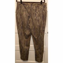 Focus Lifestyle Snakeskin Snake print pants size 14 (36x29.5) brown beig... - £15.02 GBP