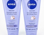 Nivea Smooth Hands Cuticle Care Hand Cream 2.6oz Lot of 2 - $18.37