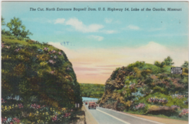 Lake of the Ozarks Missouri MO Postcard The Cut Bagnell Dam Highway 54 - £2.34 GBP