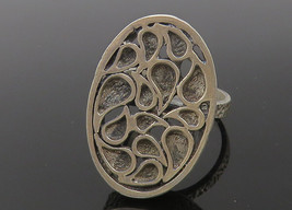 925 Sterling Silver - Vintage Tear Drop Design Cocktail Ring Sz 7.5 - RG10808 - £33.18 GBP