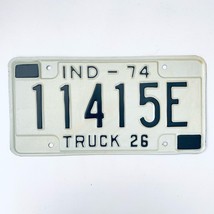 1974 United States Indiana Base Truck License Plate 11415E - £13.23 GBP