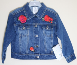 Girls&#39; Disney Princess Belle Rose Denim Jacket Size Girls 4 NWT - $29.68