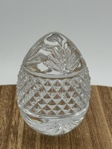 Vintage Heavy Clear Crystal Egg Made in France 1993 Paperweight - $18.49