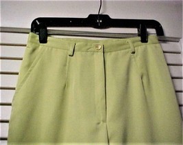 Pear Green Microfiber Polyester Front Zip Pant 10-Petite NEW WITH TAGS - £9.70 GBP