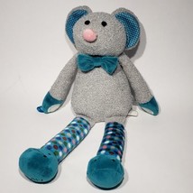 Scentsy Buddy Teal Gray Turquoise Mouse Crinkly Legs Arms Scented Plush - £9.51 GBP