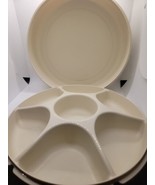 Vintage Tupperware 1665-1 Divided Veggie Relish Chip Serving Tray &amp; Lid ... - $276.89 MXN