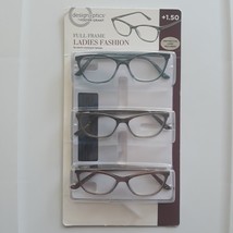 Design Optics By Foster Grant Full Frame Ladies Fashion +1.50, 3 Pack - $34.99