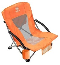 Coastrail Outdoor Camping Chair Lumbar Back Support Oversized Padded ORANGE - £43.95 GBP