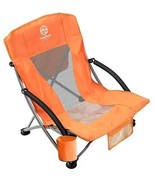 Coastrail Outdoor Camping Chair Lumbar Back Support Oversized Padded ORANGE - £42.79 GBP