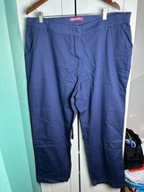 Woman Within Women’s Pants Size 22W Blue Chino Elastic-Back - $12.19