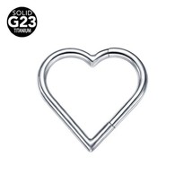 G23 Titanium Bee Heart Nose Ring Segment Tragus Helix  Cartilage  Earring  Septu - £15.53 GBP