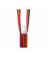 Tribal Striped Material Hand Sanitizer Holder Necklace with Empty Bottle... - $20.33 CAD
