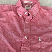 Levis Button Up Shirt Mens XXL Modern Fit Red Button Collar White Tag - $19.59