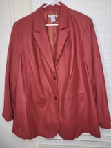 Jessica London Womens Blazer Wool Blend Classic sz 20 Orange Rust careerware - $22.77