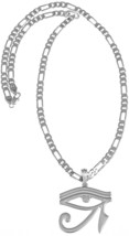 Ojo De Ra Collar Nuevo Colgante 61cm Figaro Estilo Cadena Egipcio Suerte Horus - £13.67 GBP