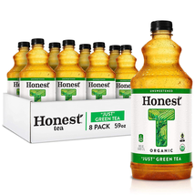 Honest Tea Organic Just Green Tea 59 Fl Oz Bottles 8 Pack Fair Trade Certified - $51.15