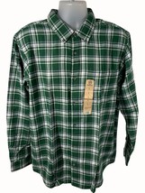 Magellan Outdoors Canyon Creek Green Plaid Flannel Shirt Long Sleeve NEW Large - £18.94 GBP