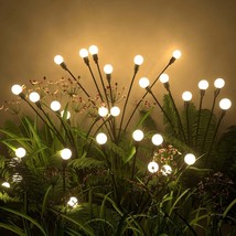 5Pack Solar Firefly Lights with Remote Control  Waterproof Garden Decor - £33.07 GBP