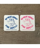 BE WISE ABOUT FIRE SAFETY VINTAGE STICKER OWL LOT - NFIC AND  USFA/FEMA ... - €8,49 EUR