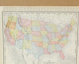 United States &amp; Mexico Rand McNally  1898 Atlas of the World  14&quot; x 11.25&quot; - $19.59