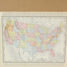United States &amp; Mexico Rand McNally  1898 Atlas of the World  14&quot; x 11.25&quot; - £15.40 GBP