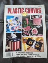 Aug 1990 Leisure Arts Plastic Canvas Corner Magazine 26 Projects Vintage 12090 - £11.18 GBP