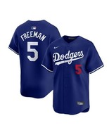 Freddy Freeman #5 Dodgers Men&#39;s Alternative Blue Replica Jersey - $81.35 CAD