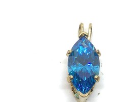 Blue Topaz Pendant 1 .5 Ct Stone Marquise Cut MinimalIt’s - $0.99