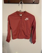 Nike Zip Up Youth Girls Pink Coral Tracksuit Sweatshirt Sportswear -MED - $11.30