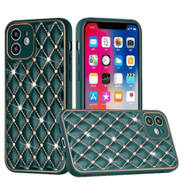 Electroplated Diamond Bling Premium Hybrid Case For iPhone 12 6.1″ GREEN - £6.84 GBP