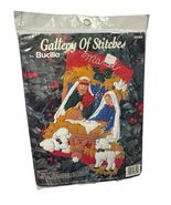 Vtg Bucilla Gallery of Stitches Nativity 15&quot; Christmas Felt Stocking Kit... - $671.39 MXN