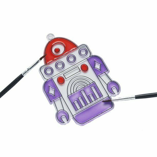 Smarts & Crafts Go Robot Window Art, 26 Pieces, Unisex, Kids & Teens (LOC GRM1) Item image 5