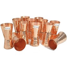 Set of 12 - Prisha India Craft - Premium Quality 100% Pure Copper Jigger Shots P - £58.33 GBP