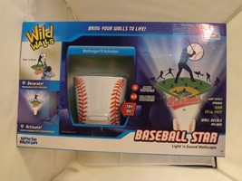 Baseball Star Wild Walls Light N&#39; Sound Wallscape -- NEW - £21.09 GBP