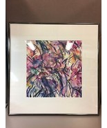 Colorful Abstract Watercolor Painting by Diane Levy Matted &amp; Framed - £74.30 GBP