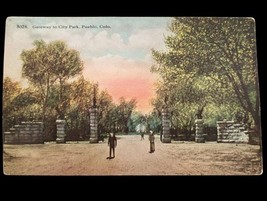 Colorado 5028 Pueblo Gateway City Park Vintage 1915 Men Stamp Postmark M... - $4.78