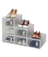 6-Pack Clear Stackable Shoe Boxes Space-Saving, Stylish &amp; Durable Storag... - $56.06 CAD