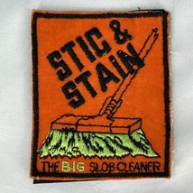 Original NOS 70s Vintage STIC &amp; STAIN 3.75&quot; Patch Funny Humor Satire Wacky Goofy - £10.82 GBP