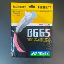 YONEX BG 65 Titanium Badminton Racquet String 0.70mm 22GA 10m 33ft Pink NWT - $18.51