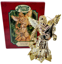 The San Francisco Music Box Co Musical Ornament Gold Harmony Angel w/ Lute Works - £11.44 GBP